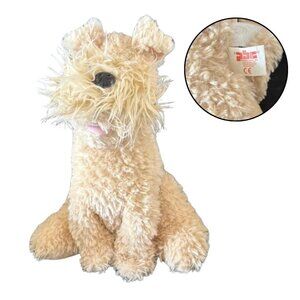PJS Pet Shop Terrier Dog Plush Stuffed Animal Tan Wiry Fur Toy